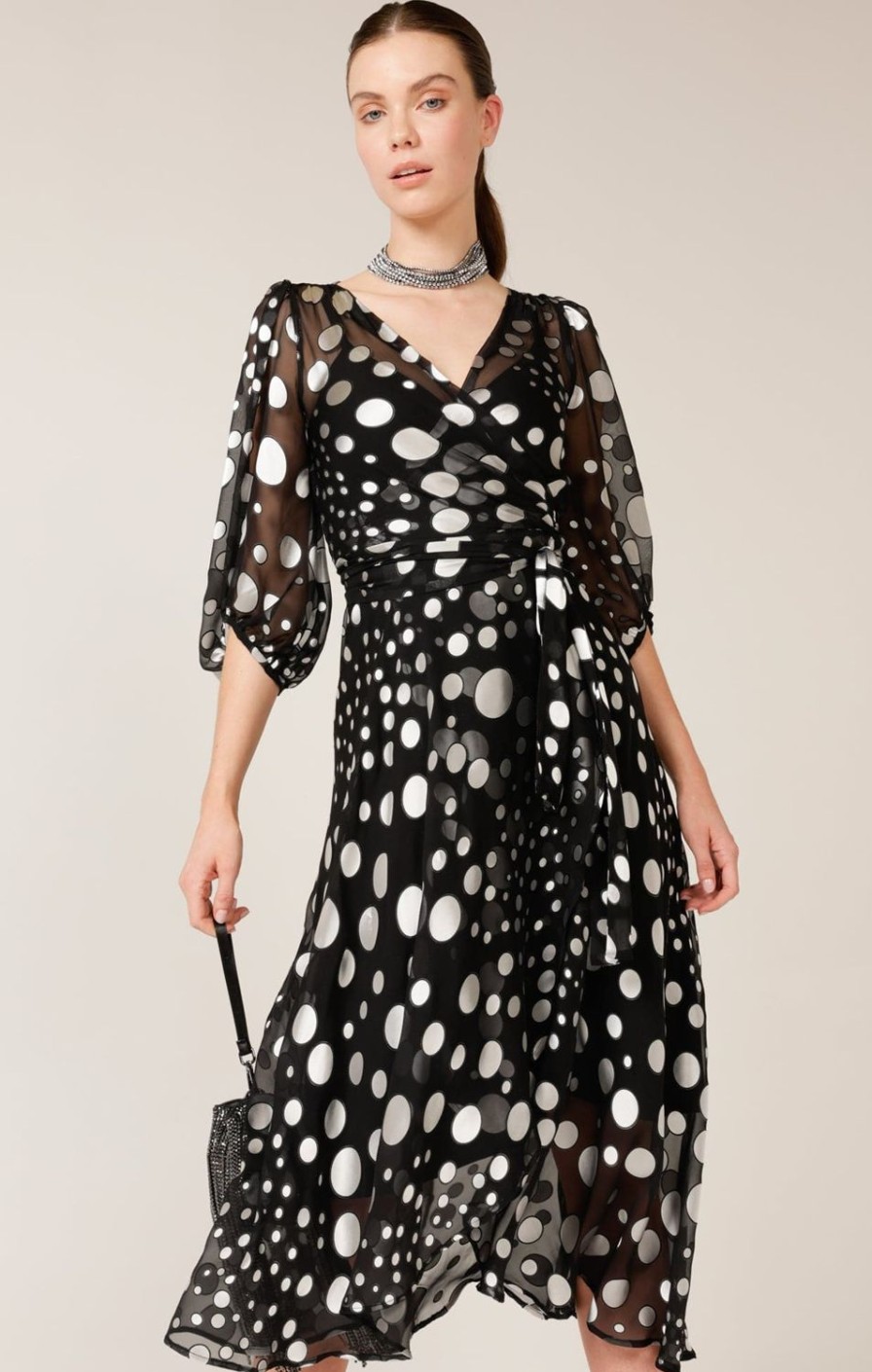 Sacha Drake Wedding Guest | Wonderland Midi Wrap Dress